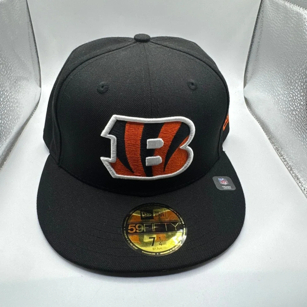 New Era Cincinnati Bengals 59FIFTY Fitted Hat Black NFL Team Basic 7‎ 1/4 Cap
